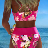 Sarolta – kontrasztos virágmintás bikini