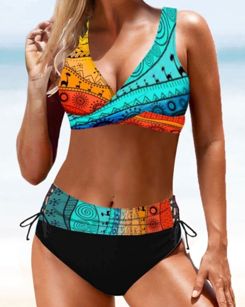 Panna – színes geometriai bikini