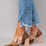 Ilona – leopárdmintás blokksarkú slingback