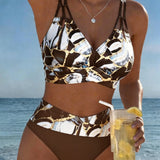 Fanni - Márványmintás kivágott bikini