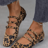 Léna – leopárdmintás pántos balerina