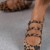Léna – leopárdmintás pántos balerina