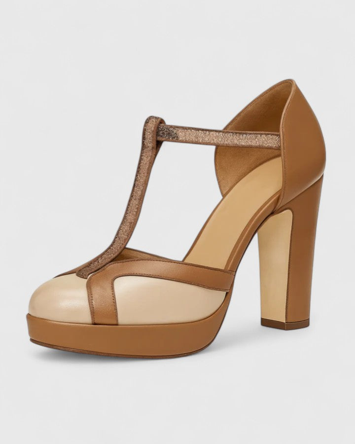 Violetta – T-pántos platform körömcipő