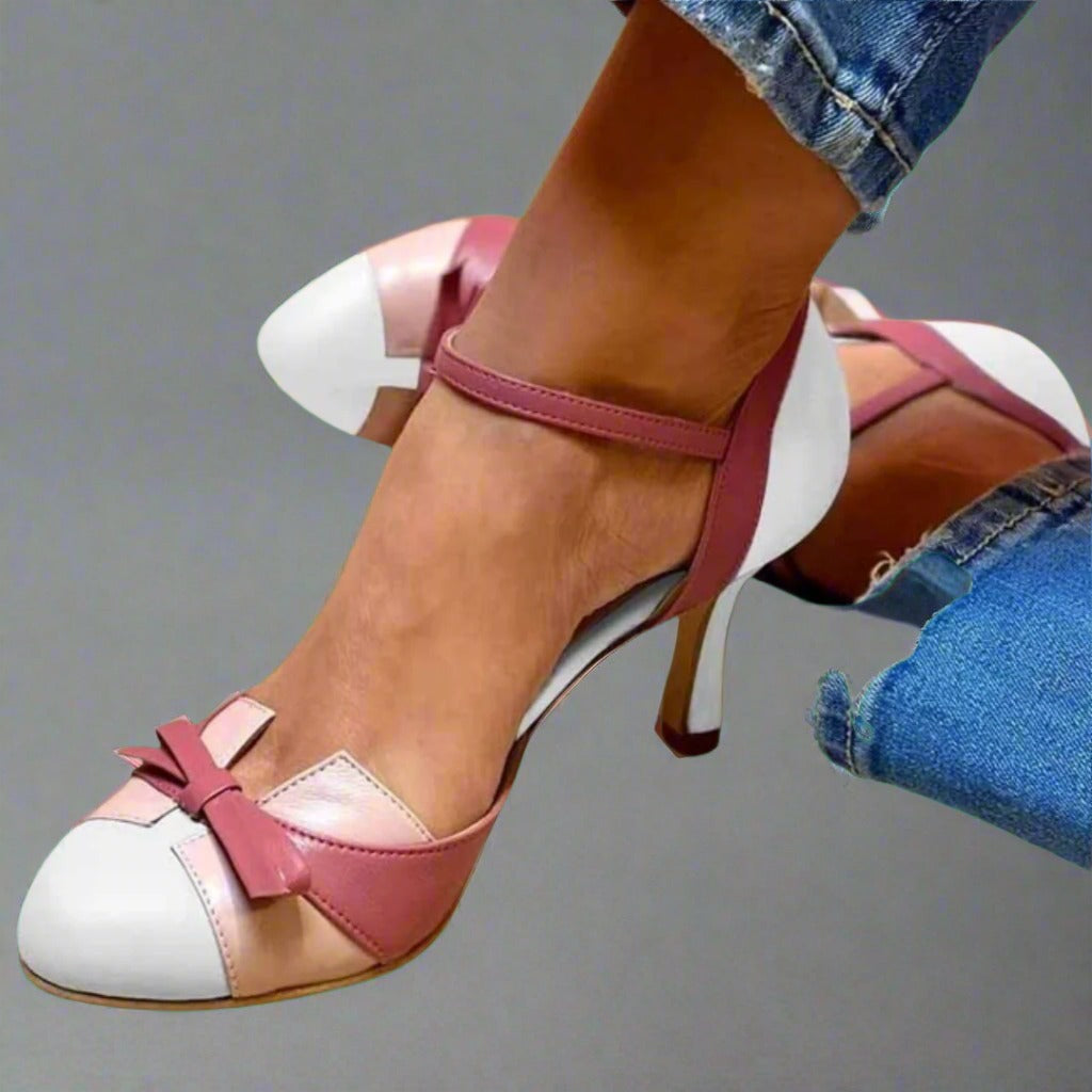 Kinga – színblokkos masnis pumps