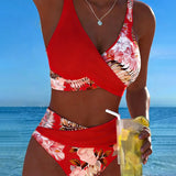 Sarolta – kontrasztos virágmintás bikini