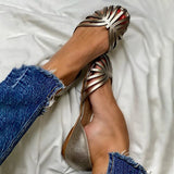 Bianka – kivágott peep-toe balerina