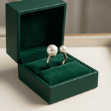 Duo Pearl Reguliuojamas Pareiškimo Žiedas