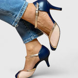 Tímea – színblokkos T-pántos pumps