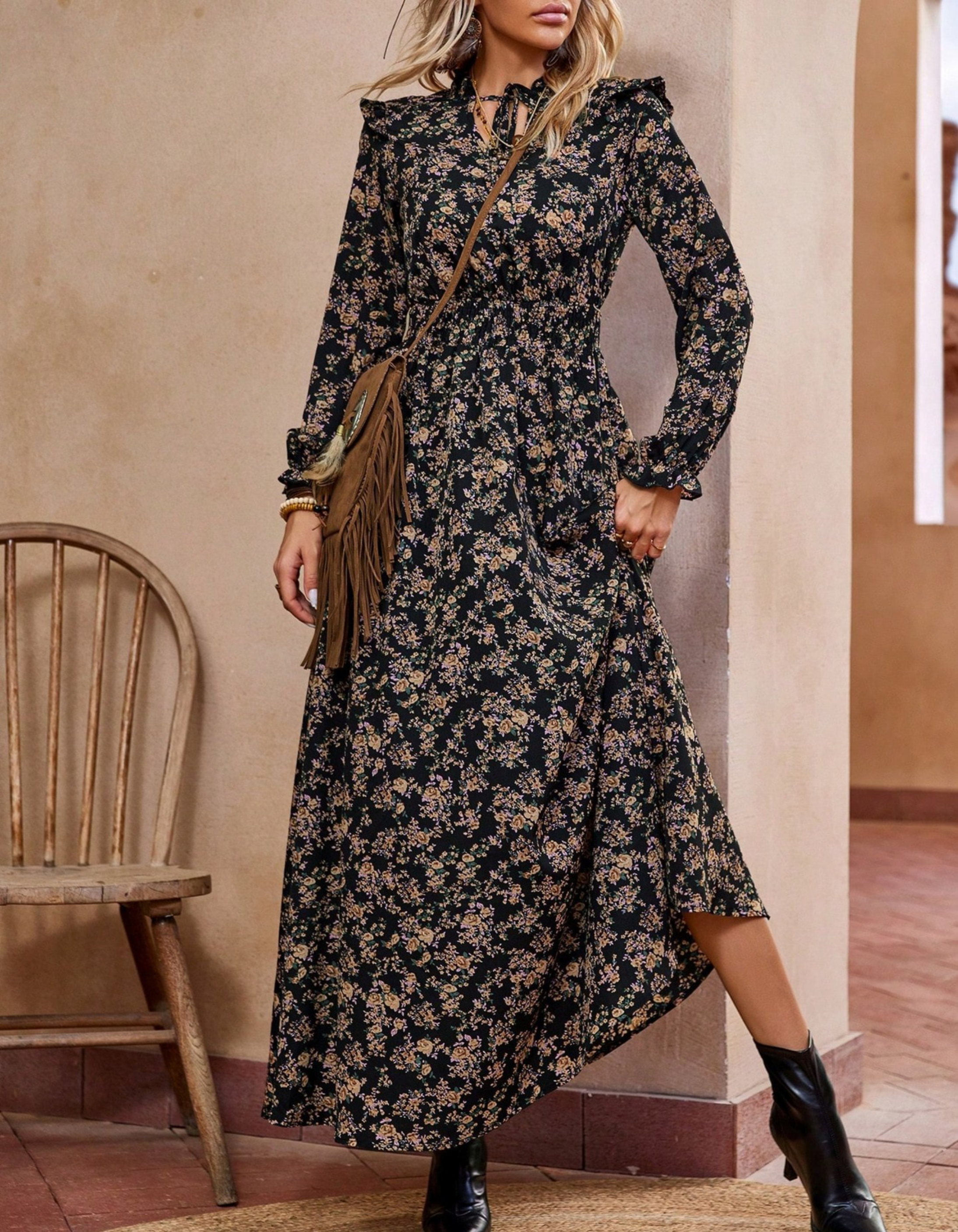 Zelma - Halter nyakú maxi ruha