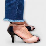 Renáta - Elegáns peep-toe sarkú cipő