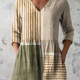 Orsolya - Patchwork csíkos blúz