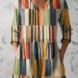 Bernadett - Patchwork hosszított blúz