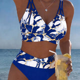 Fanni - Márványmintás kivágott bikini