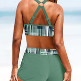 Emese – bordázott bikini sortnadrággal