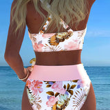 Sarolta – kontrasztos virágmintás bikini