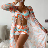 Dalma – mintás háromrészes bikini szett