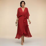 Tünde - Sifon hatású midi ruha