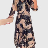 Susan – mintás sifon maxi ruha