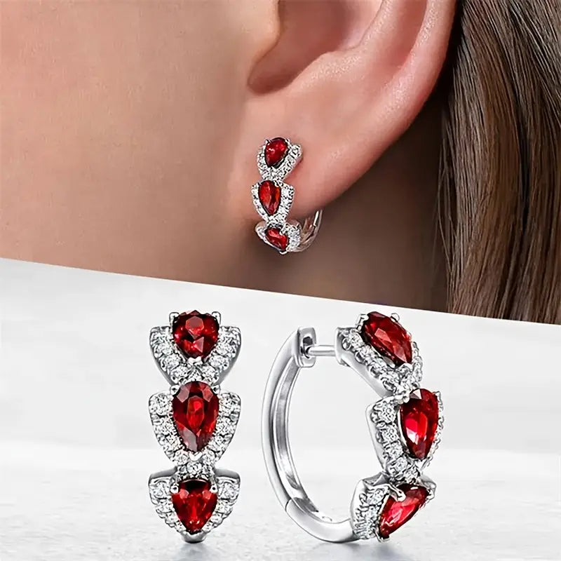 Kristályos Karika Fülbevalók