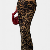 Elena - maxi slim leopárdmintás szoknya