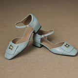 Paula - Buckle Bőr Mary-Janes
