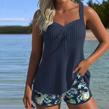 Flóra – trópusi tankini sortnadrággal