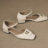 Paula - Buckle Bőr Mary-Janes