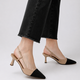 Beatrix – hegyes orrú slingback körömcipő