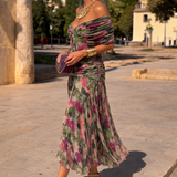 Mariann – drapált sifon estélyi maxiruha