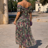 Mariann – drapált sifon estélyi maxiruha