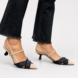 Elvíra – hegyes orrú slingback körömcipő