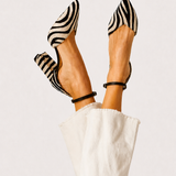 Lina – zebramintás hegyes orrú slingback