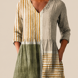 Orsolya - Patchwork csíkos blúz