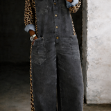 Anna – leopárdbetétes farmer ingoverál