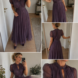 Hédi - Kulcslyuk nyakú maxi ruha
