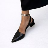 Friderika – hegyes orrú slingback körömcipő