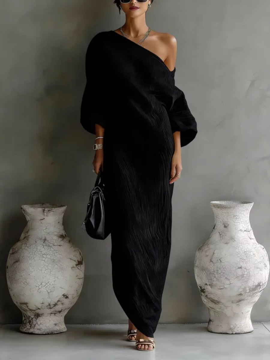 Nelli - Elegáns félvállas ruha