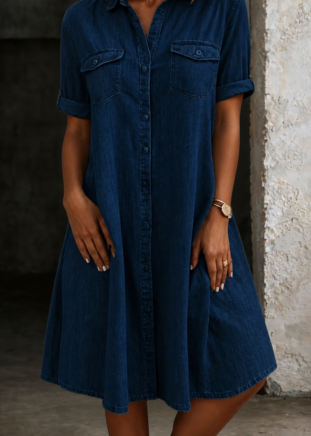 Patricia | Kényelmes Midi Ruha Farmer Stílusban
