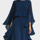 Aurora - Elegáns Chiffon Szett Rózsákkal