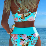 Sarolta – kontrasztos virágmintás bikini