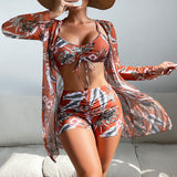 Dalma – mintás háromrészes bikini szett