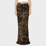 Elena - maxi slim leopárdmintás szoknya