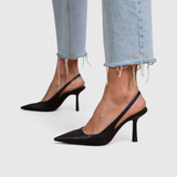Izolda – hegyes orrú slingback körömcipő