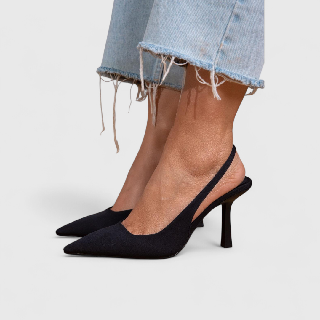 Izolda – hegyes orrú slingback körömcipő