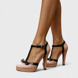 Olívia – lakk platform pumps
