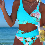 Sarolta – kontrasztos virágmintás bikini