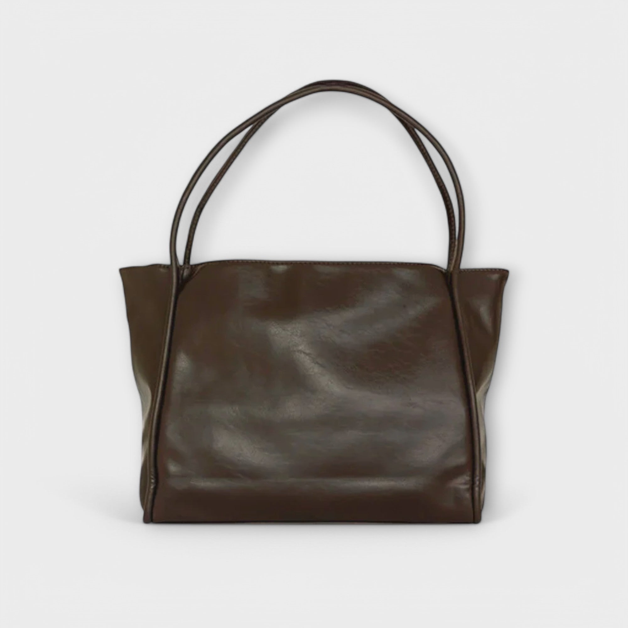 Bianka – fényes bőr shopper táska