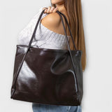 Bianka – fényes bőr shopper táska