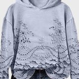 Orsolya - Csipke Kapucnis Pulóver