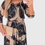 Susan – mintás sifon maxi ruha